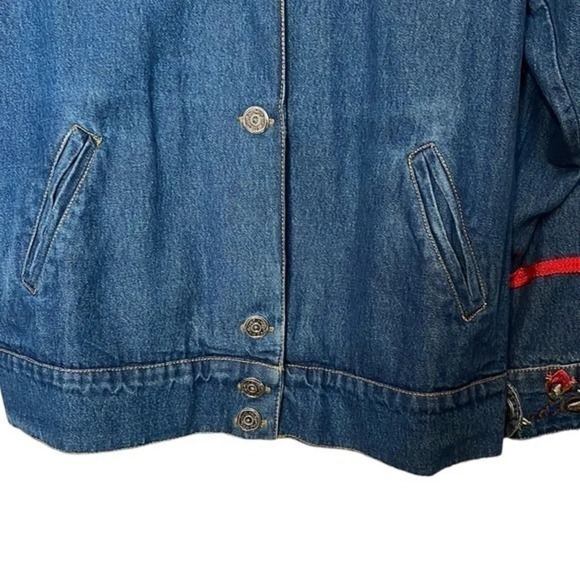 Unique Embroidered S Collection Denim Jacket Size Medium (M) - Picture 6 of 10